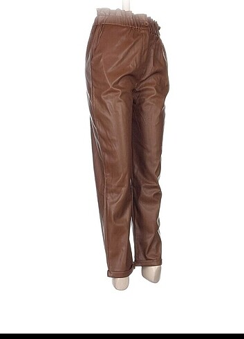 Taba rengi deri gorunum pantolkn - Görsel 2