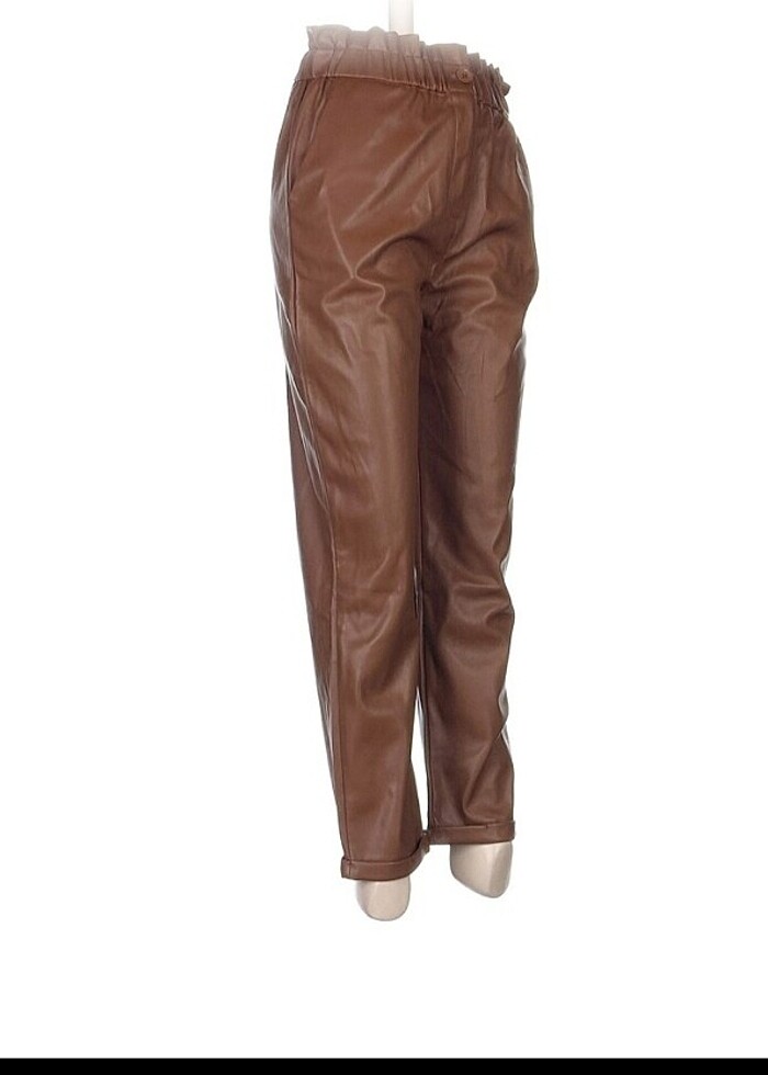 Taba rengi deri gorunum pantolkn - Görsel 2