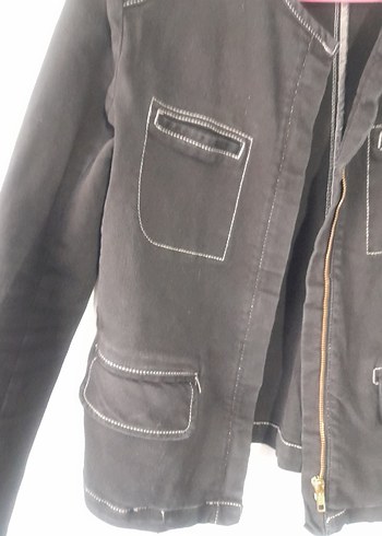 universal Beden siyah Renk Siyah Kadın Denim Ceket -