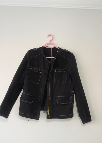 Siyah Kadın Denim Ceket -