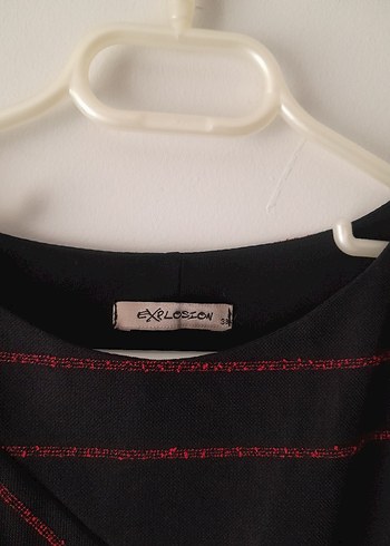 Kolsuz Drapeli Midi Siyah Elbise - Görsel 2