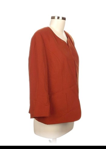 Düğmesiz, uzun kollu kadın blazer - Görsel 2