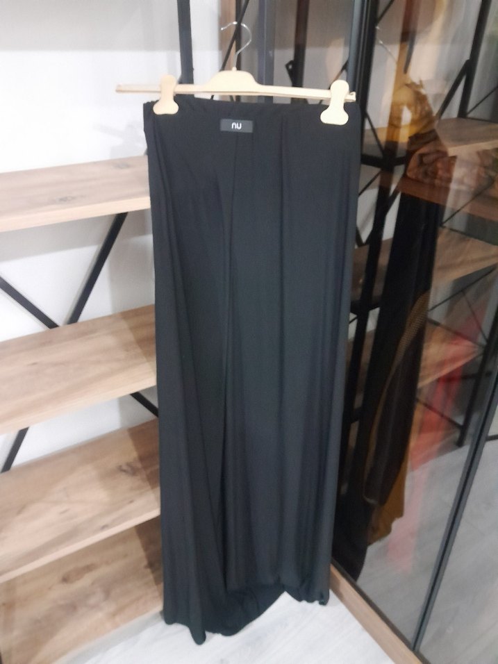 Drapeli Siyah Gotik Uzun Etek - Görsel 3