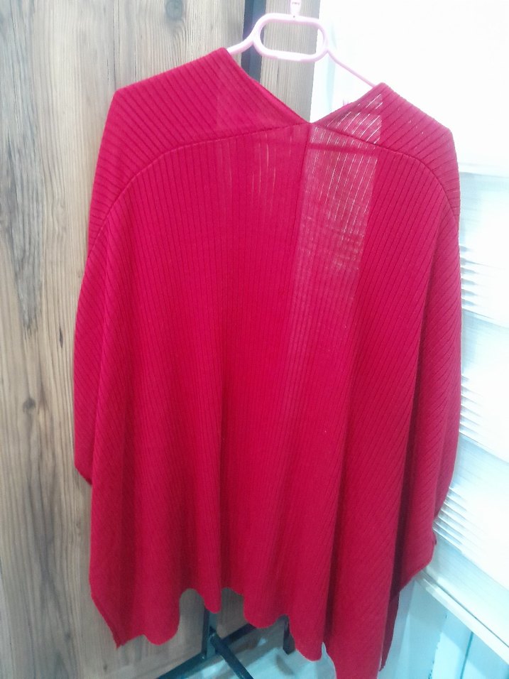 Kırmızı Kadın Bohem Salaş Hırka - Görsel 5