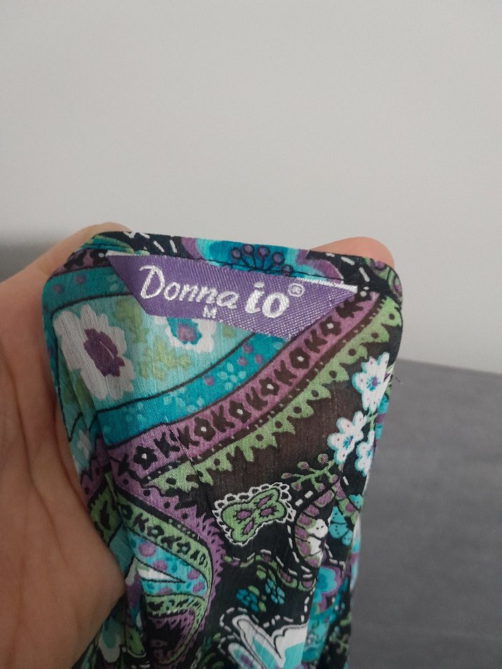 Çiçek Desenli Uzun Bohem Kadın Pareo tunik - Görsel 3