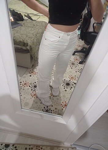 Zara Beyaz Pantalon 