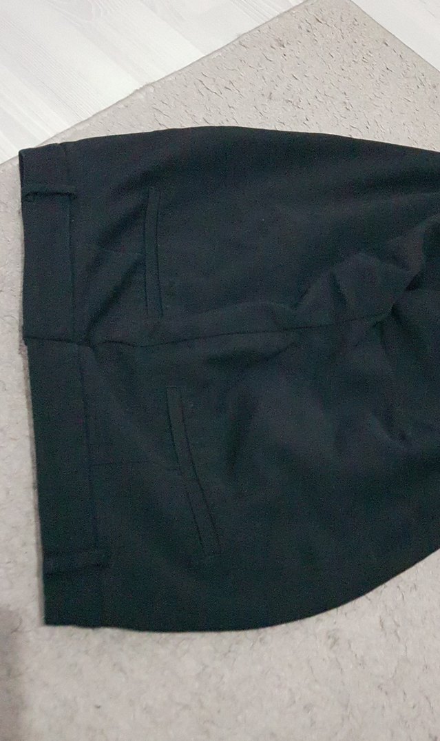 Siyah Kadın Ofis Kumaş Pantolon - Görsel 4