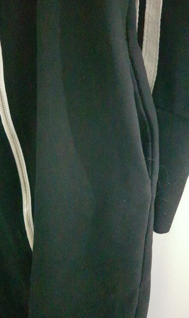 Uzun Siyah Fermuarlı Kadın Spor Kaban.(m.l.xl) uyumlu - Görsel 4