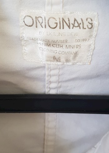 Diğer Beyaz Düğmeli Kadın Denim Ceket