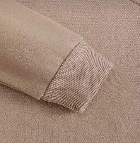 xs Beden camel Renk UNİSEX OVERSİZE DÜZ SWEATSHİRT