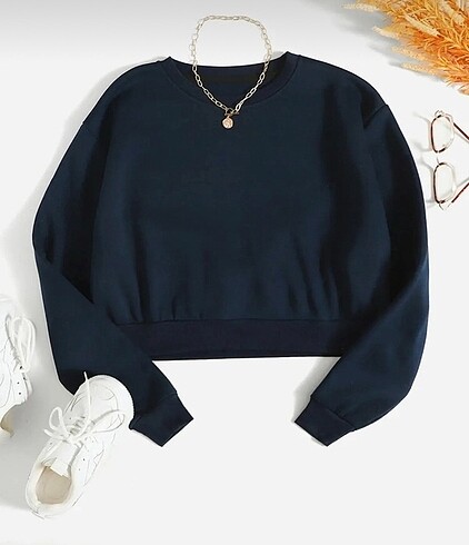 KADIN OVERSİZE CROP SWEATSHİRT