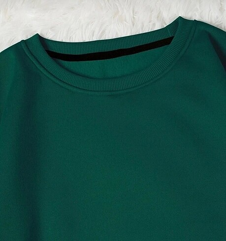 s Beden yeşil Renk UNİSEX OVERSİZE DÜZ SWEATSHİRT