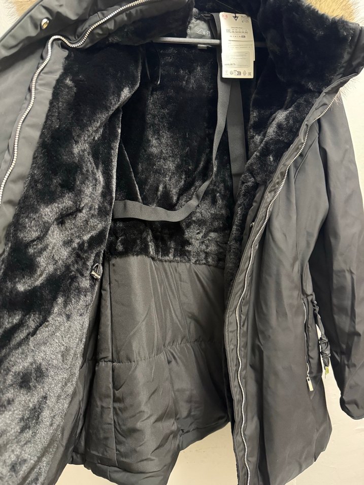 Siyah Kürklü  Şişme Zara Mont - Görsel 4