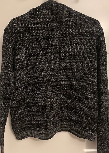 Gri Yüksek Yakalı Örgü Kadın Kazak - Görsel 3