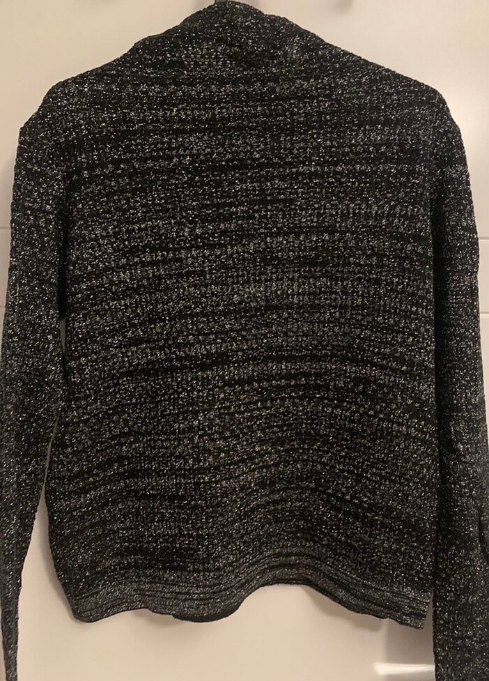 Gri Yüksek Yakalı Örgü Kadın Kazak - Görsel 3