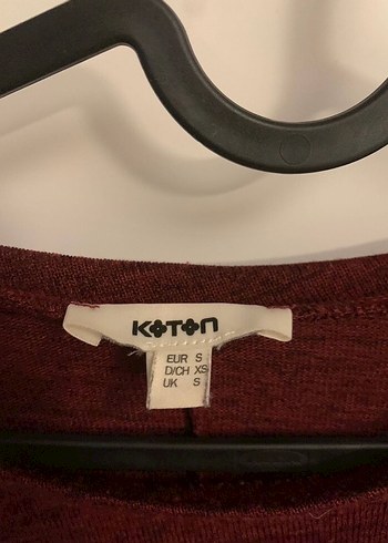 Koton Bordo Uzun Kollu Triko Kazak - Görsel 2