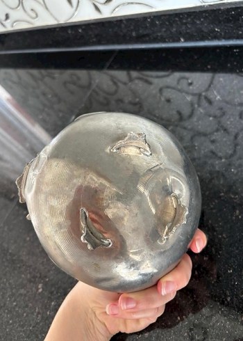 3 ayaklı gümüş kaplama şekerlik - Görsel 3