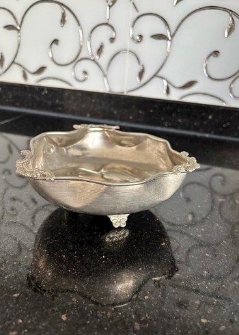 3 ayaklı gümüş kaplama şekerlik - Görsel 2