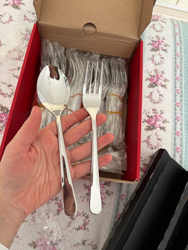 Aryıldız gümüş sıfır kutulu Çatal Kaşık Bıçak Seti - Görsel 4