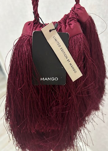 Beden Mango Püsküllü Bordo El Çantası Etiketli