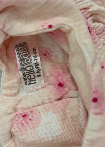 HelloBaby Kız Çocuk Pembe V Yaka Fırfırlı Elbise