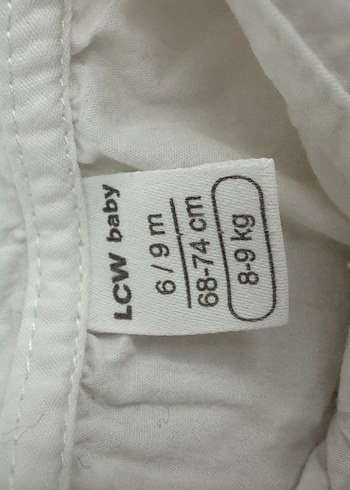 LC Waikiki Beyaz Pamuklu Kız Çocuk Fırfırlı Elbise