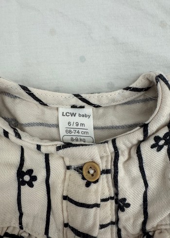 LC Waikiki Uzun Kollu Düğmeli Kız Elbisesi