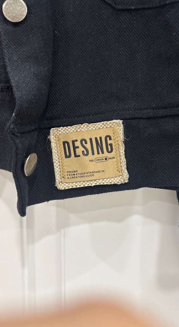Düğmeli Siyah Denim Kadın Ceket - Görsel 2
