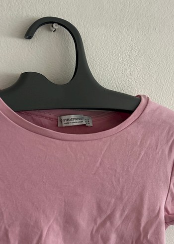 Stradivarius Pembe Kısa Kollu Mini Tişört