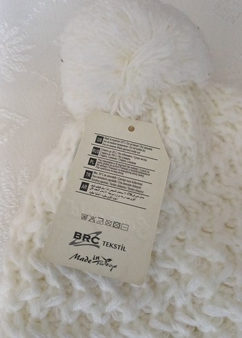 Beyaz Örgü Kadın Bere - Görsel 3