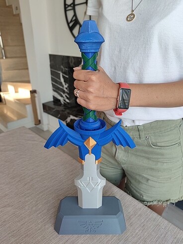 Zelda Master Sword ve Masa Standı Kısa Figür