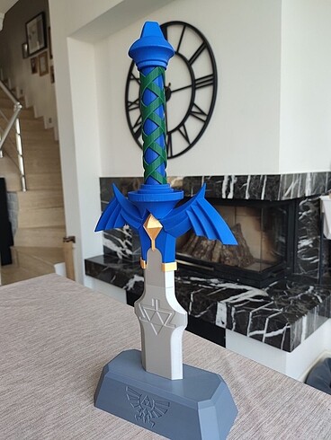 Beden Renk Zelda Master Sword ve Masa Standı Kısa Figür