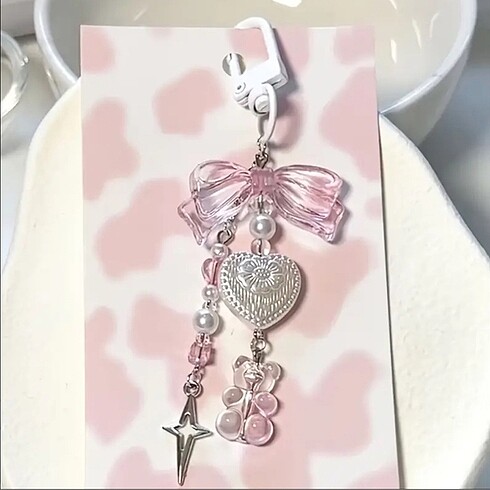 Ayıcıklı coquette charm/ anahtarlık