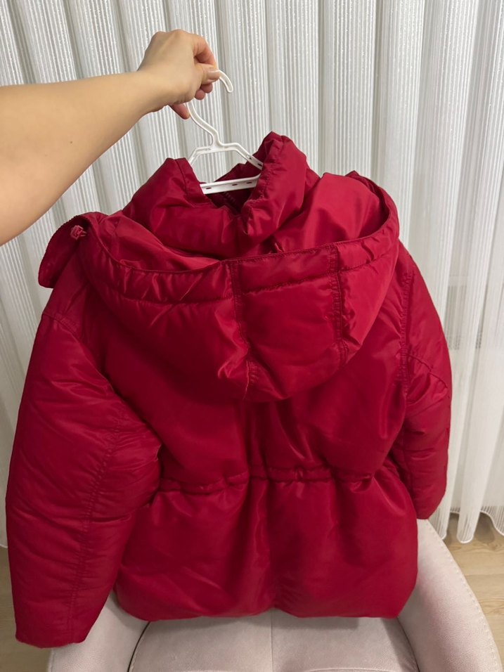Kırmızı Kadın Kış Montu - Görsel 4