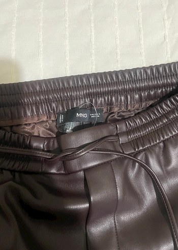 mango acı kahve deri pantolon - Görsel 3