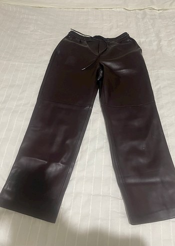 mango acı kahve deri pantolon - Görsel 4