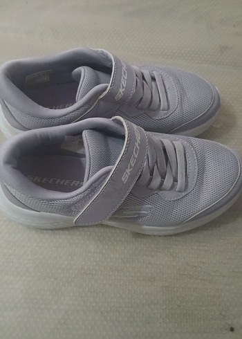 Kız Çocuk Gri Skechers Spor Ayakkabı Velcro - Görsel 2