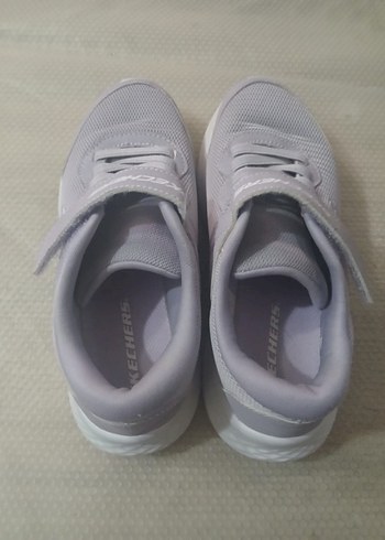 Kız Çocuk Gri Skechers Spor Ayakkabı Velcro - Görsel 3