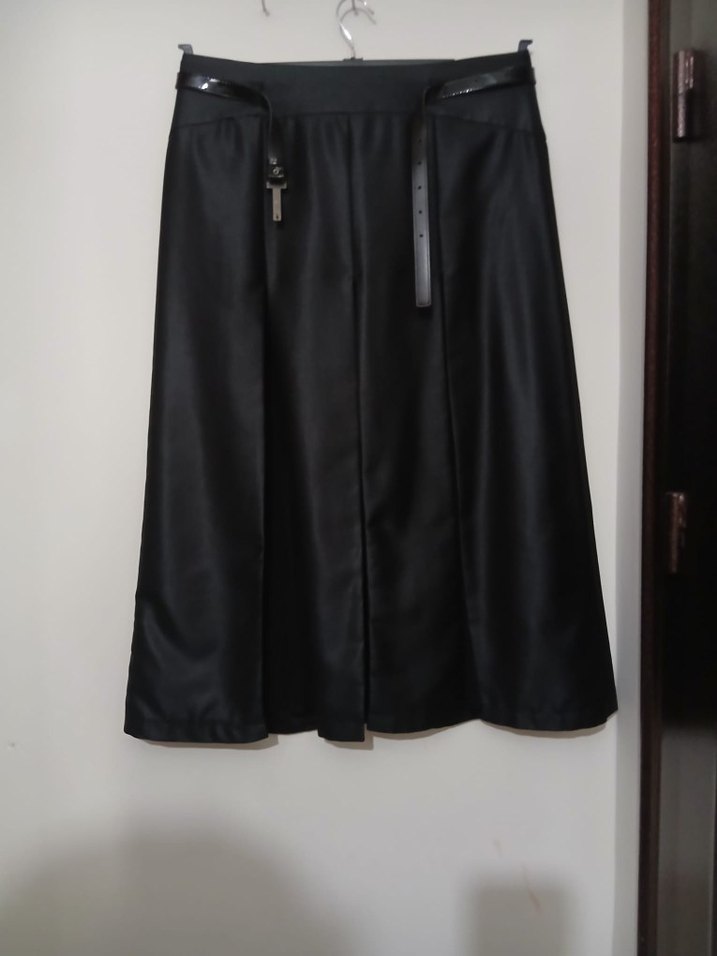 Kadın Siyah Uzun Kesim Saten Takım - Görsel 3