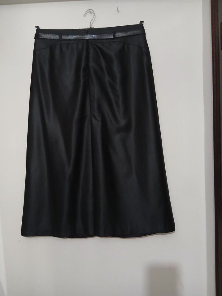 Kadın Siyah Uzun Kesim Saten Takım - Görsel 4