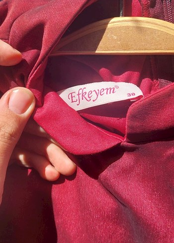 Bordo Nakışlı Uzun Kollu Bohem Kadın Elbise - Görsel 4