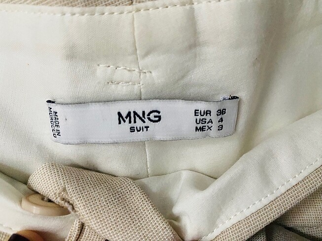 Mango Mango Sıfır Ekru Pantolon