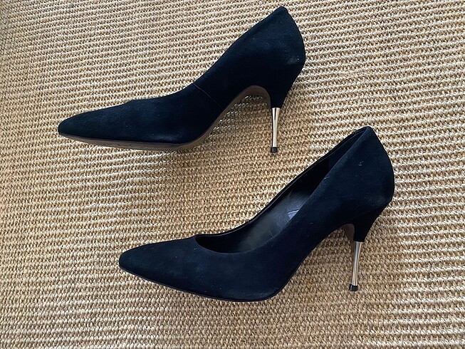 39 Beden Carvela Siyah Süet Topuklu Ayakkabı