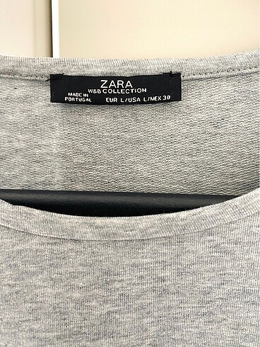 Zara Zara Gri Crop Bluz