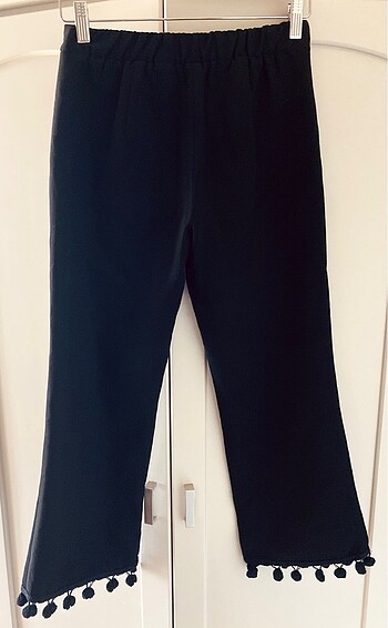 xs Beden Zara Siyah Ponpon Detaylı Pantolon
