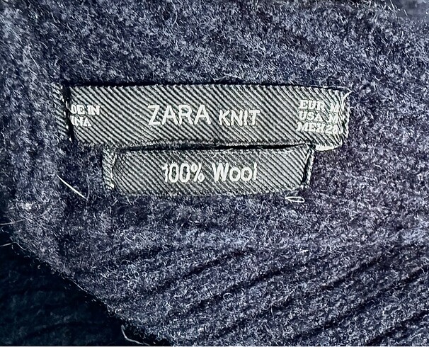 Zara Zara Lacivert Yün Kazak