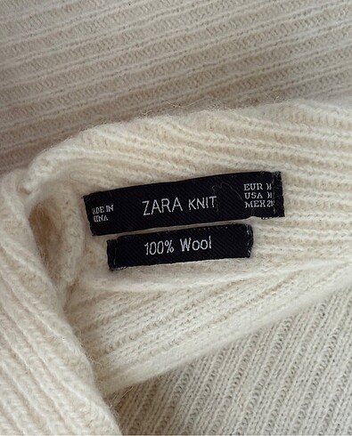Zara Zara Ekru Yün Kazak