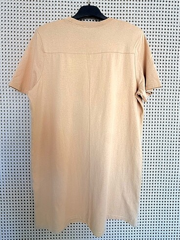 m Beden camel Renk H&M Bej Pamuklu Elbise