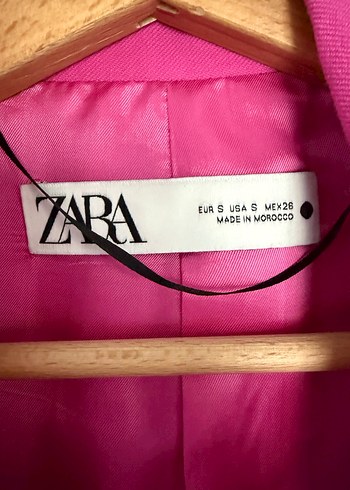 Zara Zara Sıfır Fuşya Pelerin Kollu Ceket