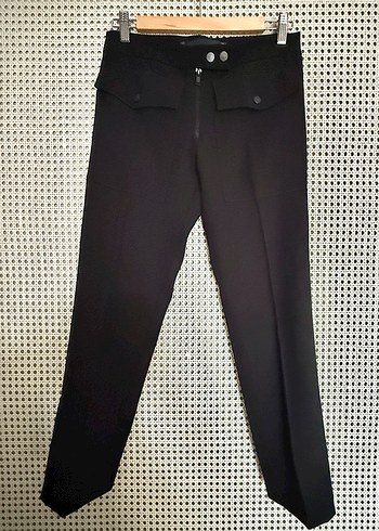 Zara Siyah Krep Kumaş Kadın Pantolon